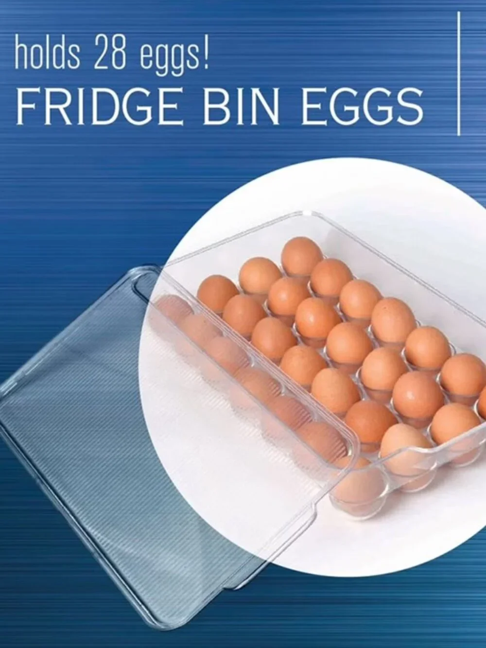Kitchen Plastic Egg Storage Container | 28 Egg Tray | Clear